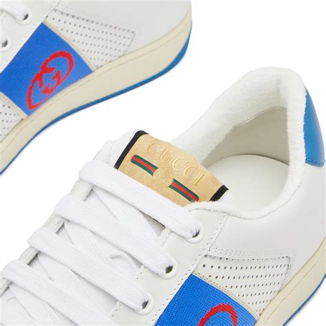 gucci screener blue white|Gucci screener sneaker blue.